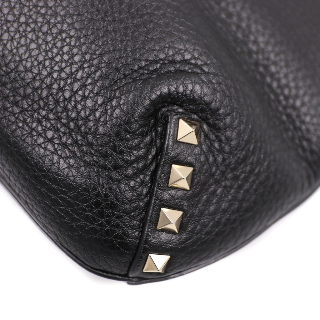 Valentino Rockstud Leather Shoulder Bag Black