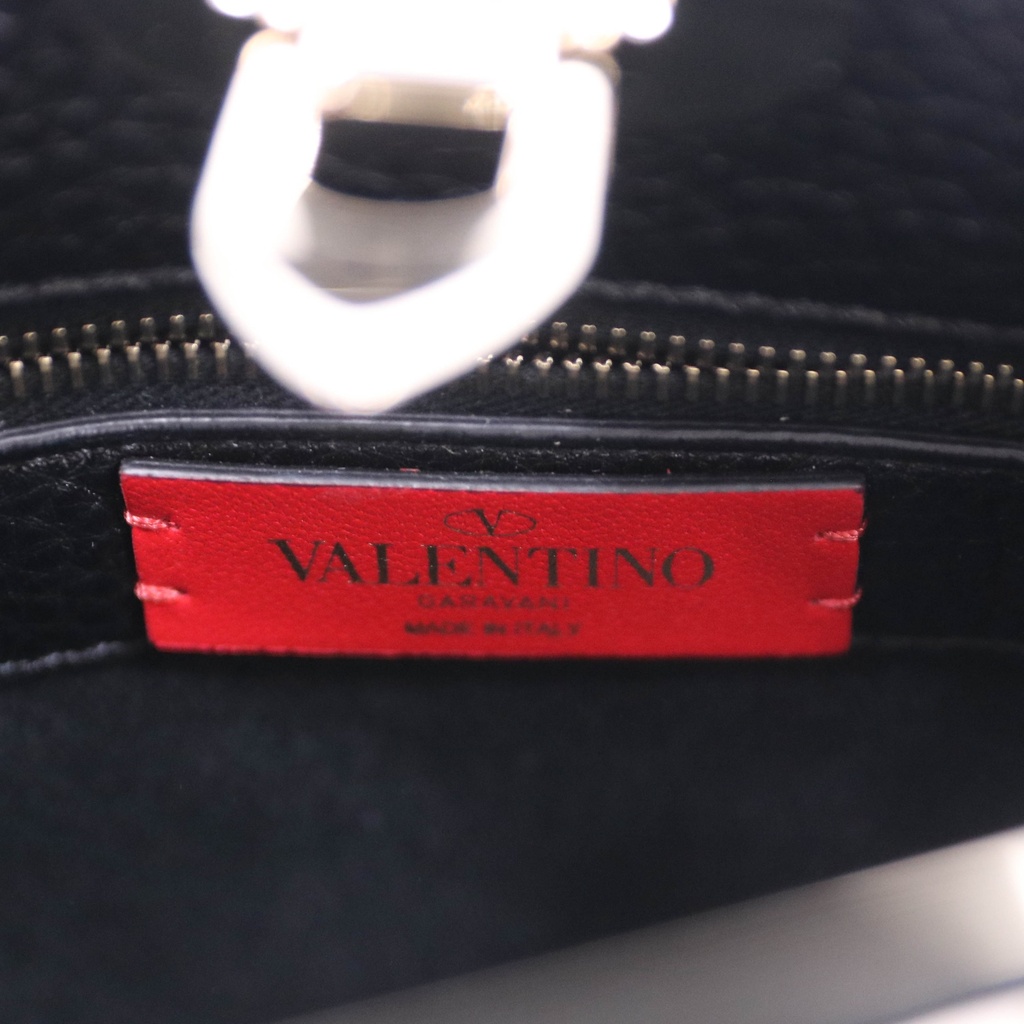 Valentino Rockstud Leather Shoulder Bag Black