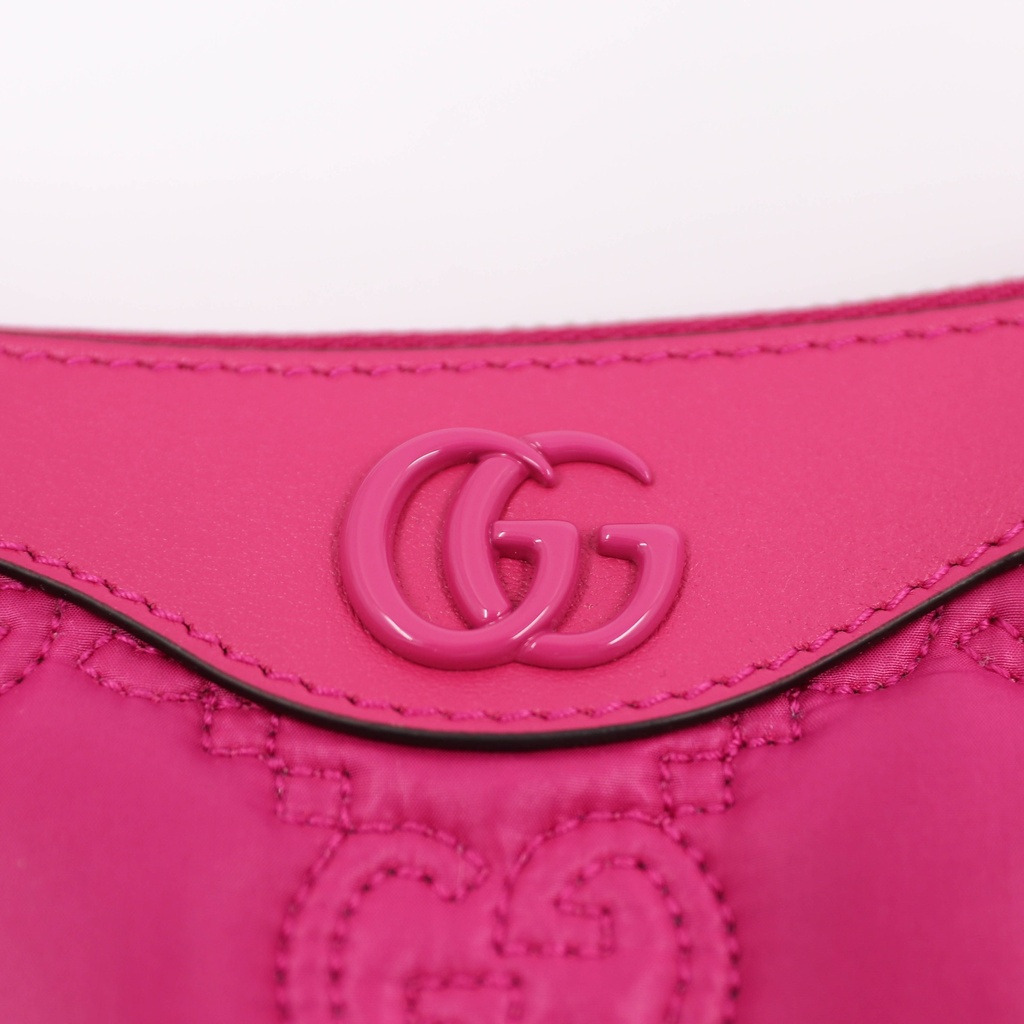 Gucci GG Matlasse Nylon Shoulder Bag Pink