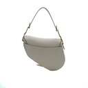 Christian Dior Medium Grained Calfskin Saddle Bag White