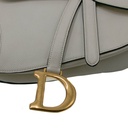Christian Dior Medium Grained Calfskin Saddle Bag White