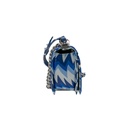 Chanel Printed Calfskin Medium Boy Flap Blue White