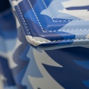 Chanel Printed Calfskin Medium Boy Flap Blue White