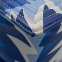 Chanel Printed Calfskin Medium Boy Flap Blue White