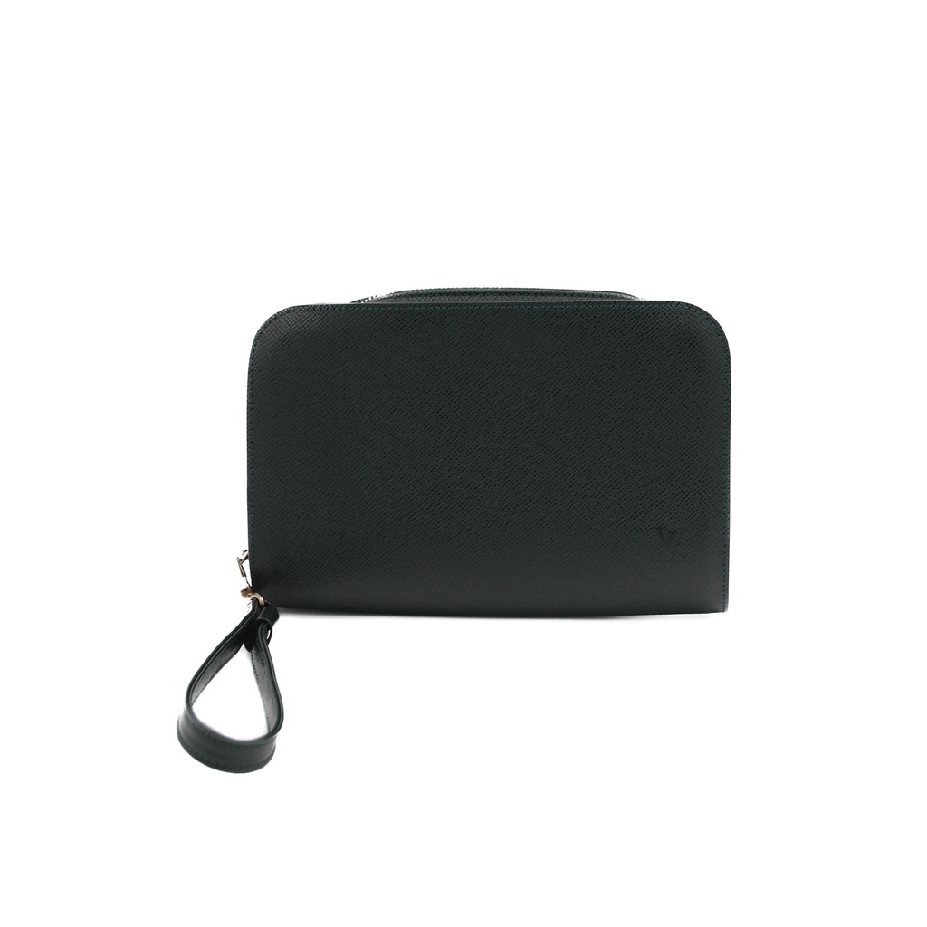 Louis Vuitton Taiga Baikal Second Clutch Green
