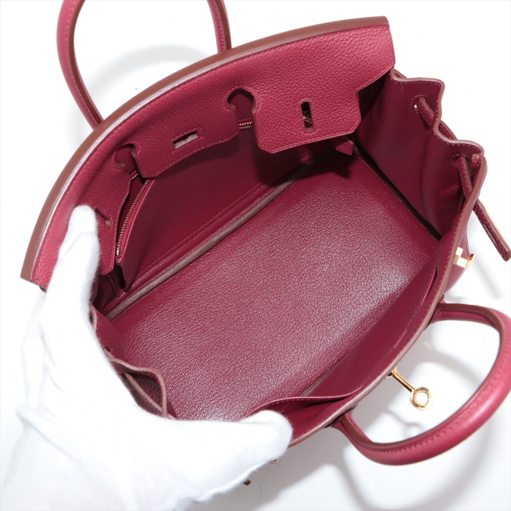 Hermes Birkin 25 Togo Ruby Gold Metal Fittings T:2015