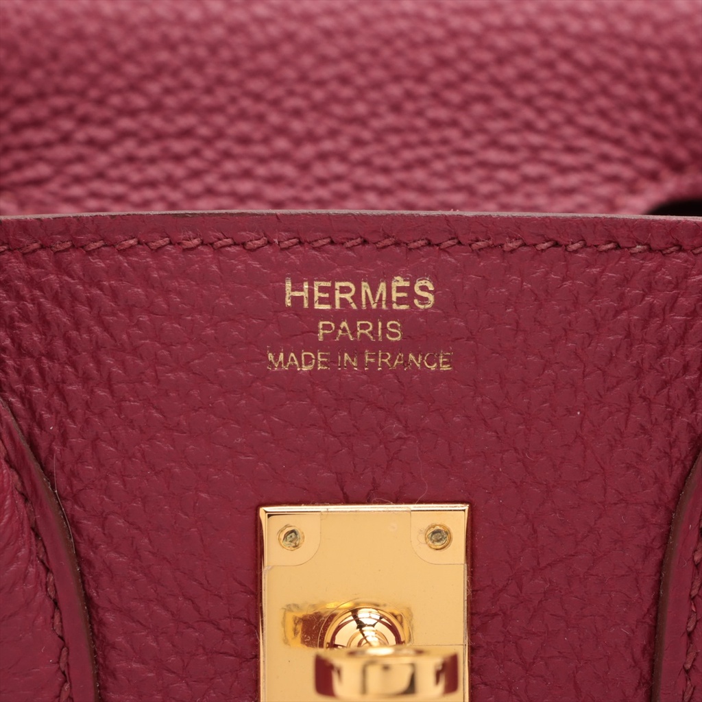 Hermes Birkin 25 Togo Ruby Gold Metal Fittings T:2015