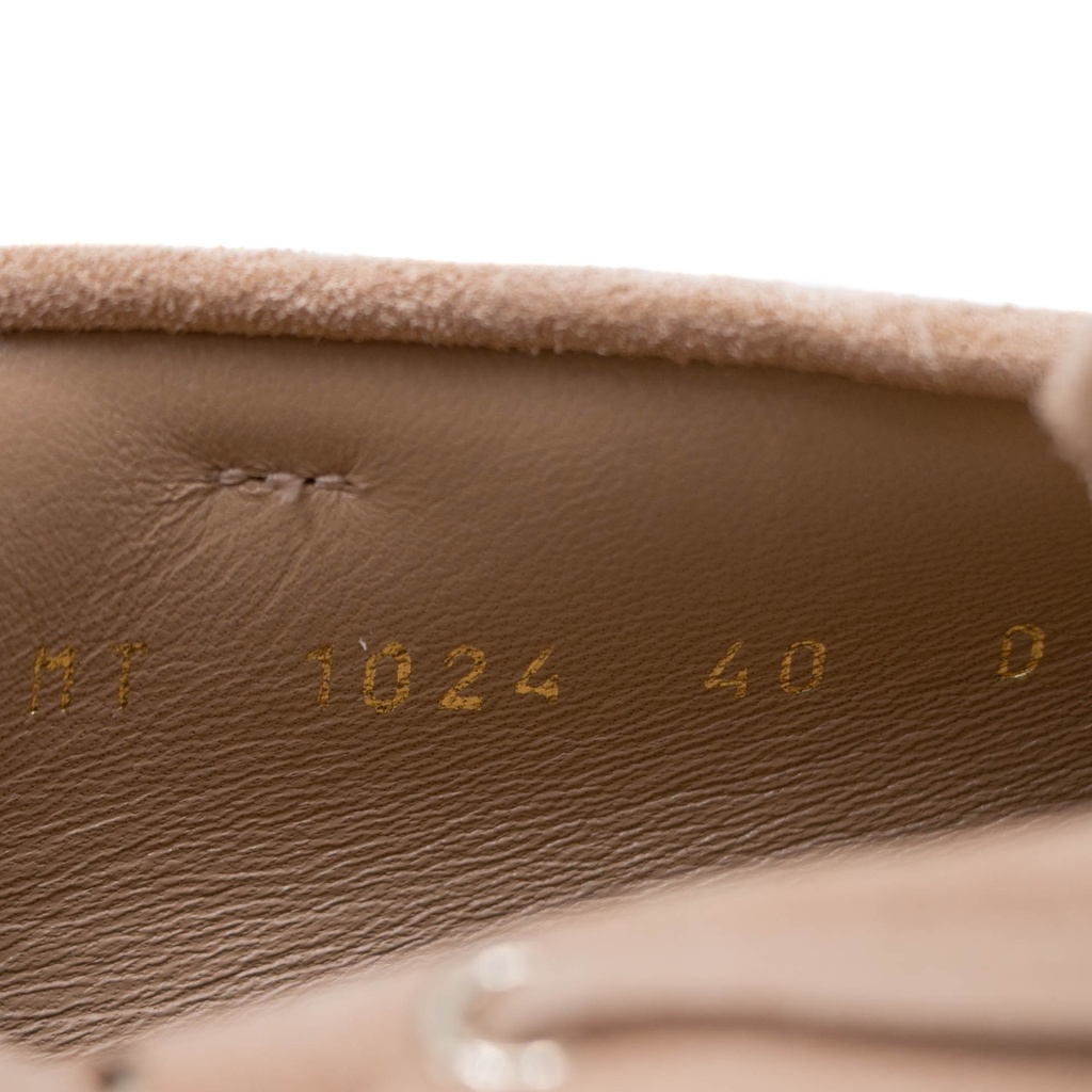 Christian Dior Miss Dior Street Moccasin Nude Suede Size 40