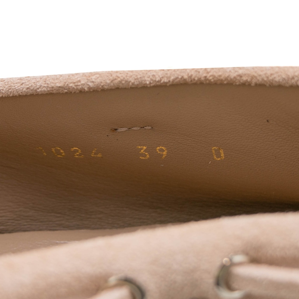 Christian Dior Miss Dior Street Moccasin Nude Suede Size 39