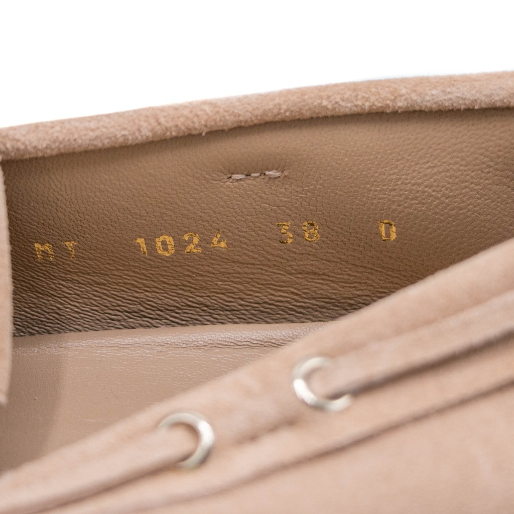 Christian Dior Miss Dior Street Moccasin Nude Suede Size 38