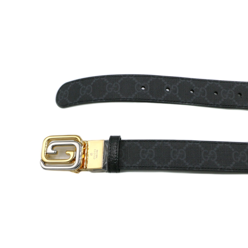 Gucci Reversible belt with squared Interlocking G 90 36 715603