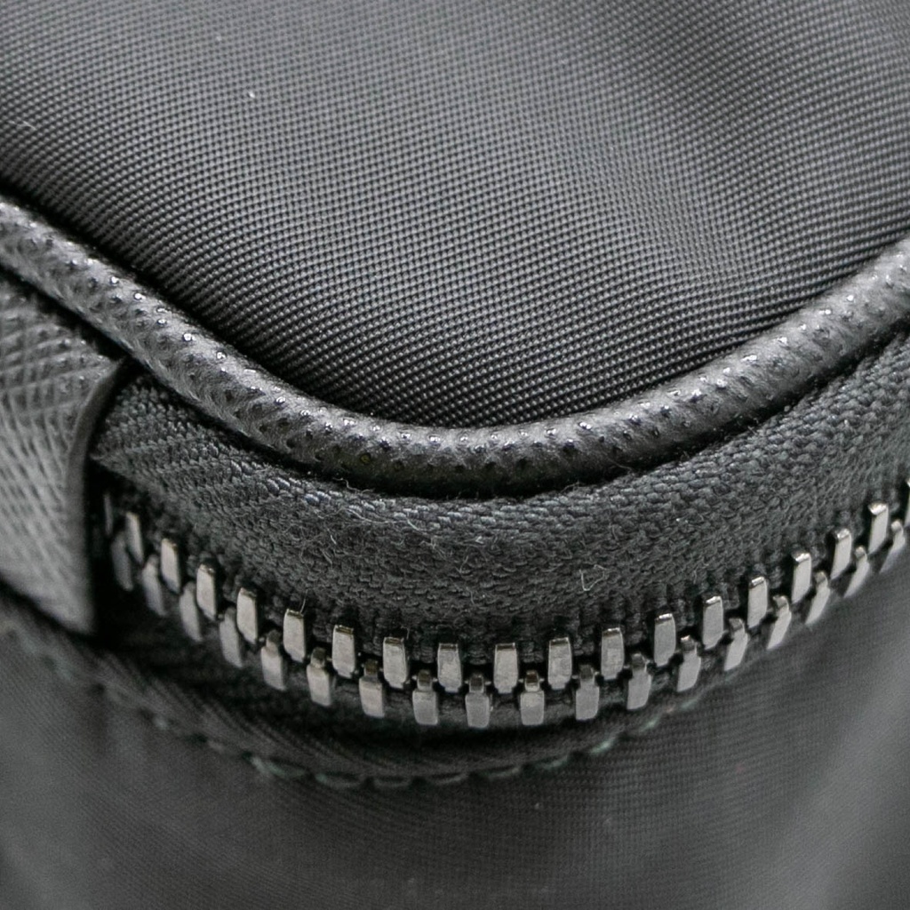 Prada In Re-Nylon And Saffiano Briefcase Black