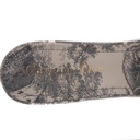 Christian Dior Dway Heeled Gray Toile de Jouy Embroidered Cotton Size 38