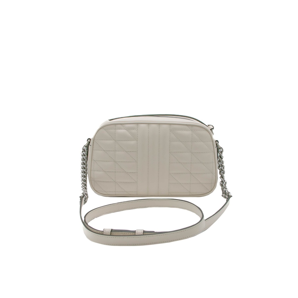 Gucci Calfskin Matelasse Aria Small GG Marmont Shoulder Bag White 447632