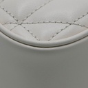 Gucci Calfskin Matelasse Aria Small GG Marmont Shoulder Bag White 447632