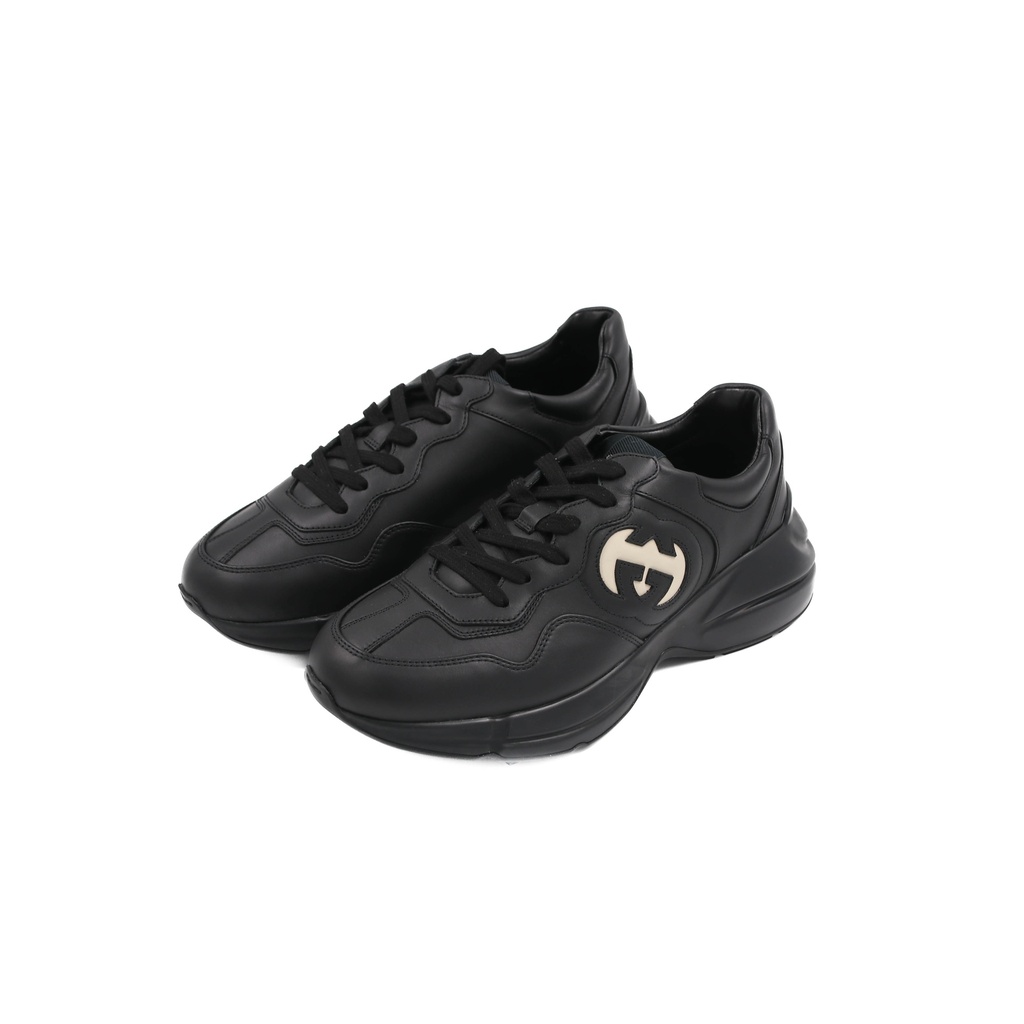 Gucci Men's Rhyton Sneaker Black 757857 In Size 7