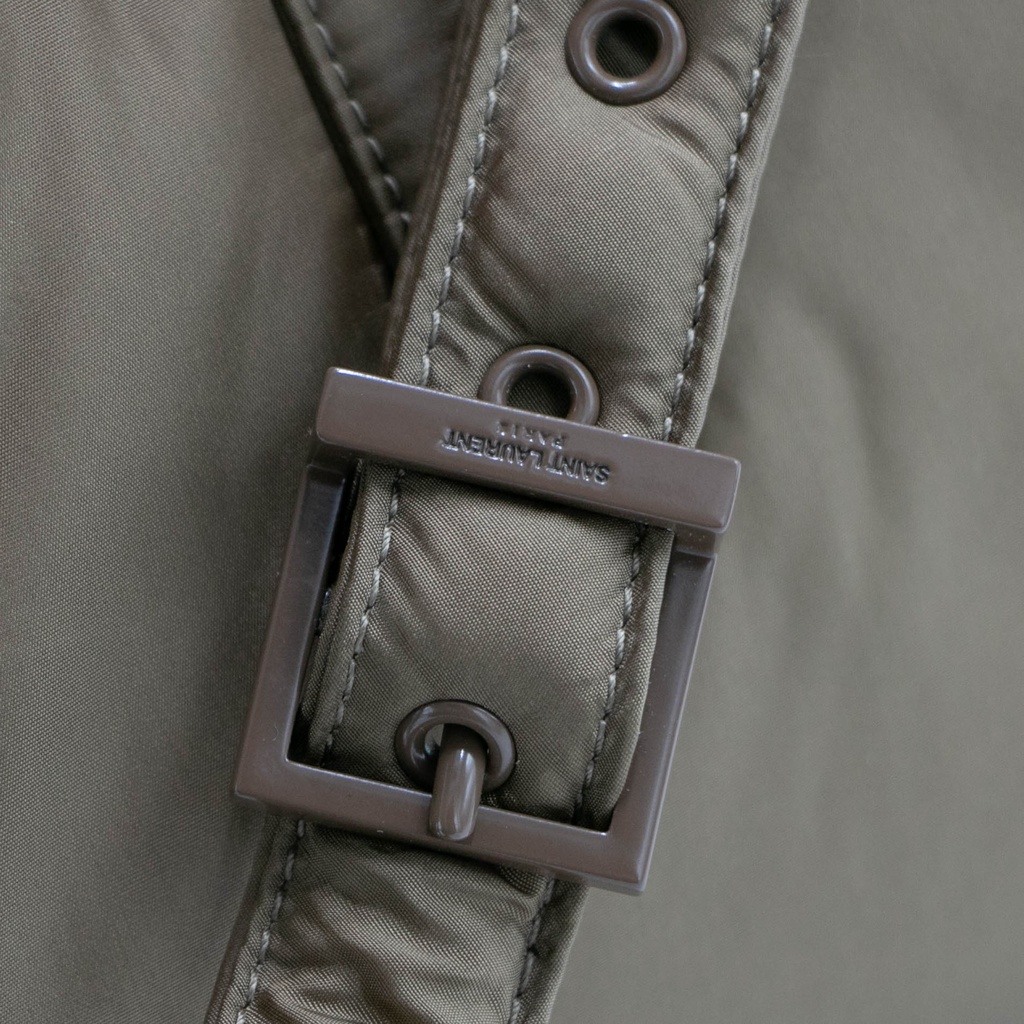 Saint Laurent Econyl Nylon Le 5 A 7 Hobo Bog Green