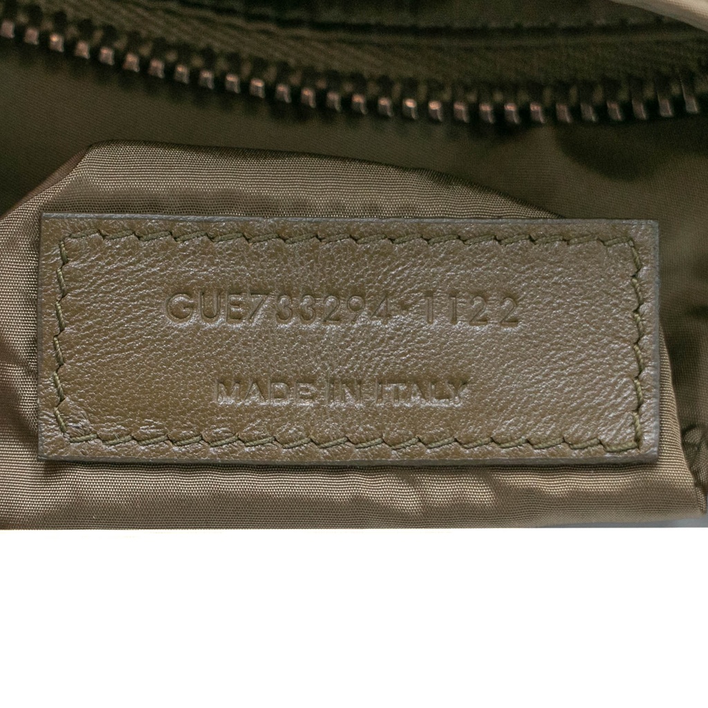 Saint Laurent Econyl Nylon Le 5 A 7 Hobo Bog Green