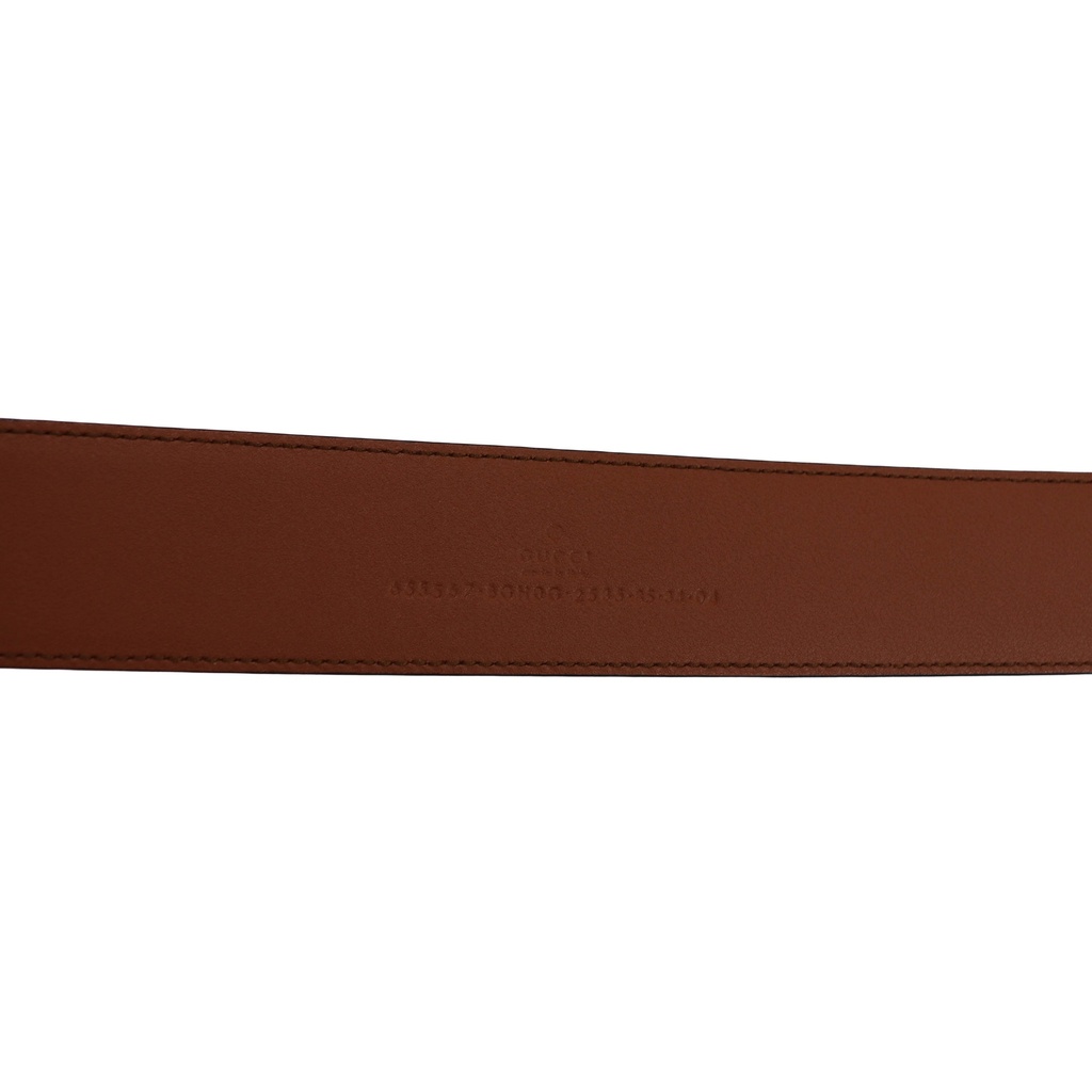 Gucci Wide Belt In Brown Leather 655367 In Size 85 034