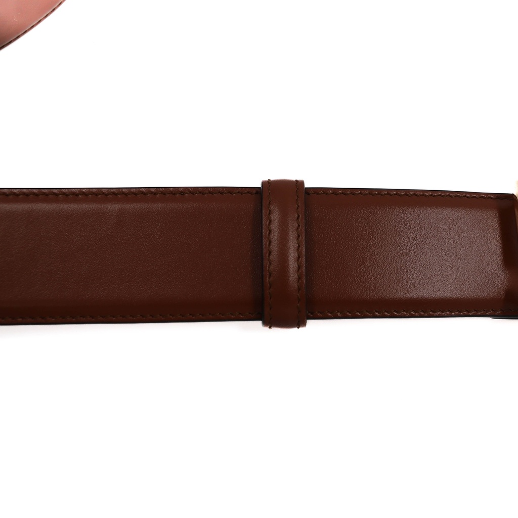 Gucci Wide Belt In Brown Leather 655367 In Size 85 034