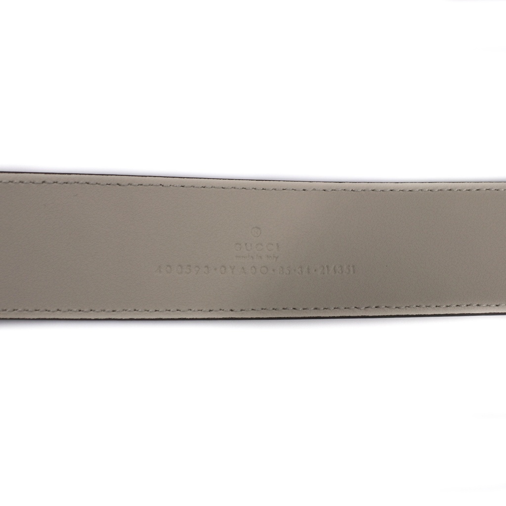 Gucci GG Marmont Wide Belt White 406031 In Size 85 34