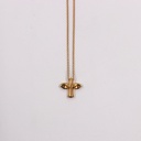 Tiffany Bird Cross Necklace 750(YG) 3.6g