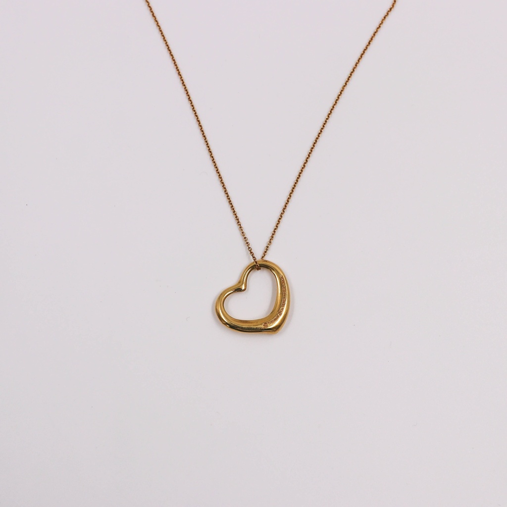 Tiffany&Co. Open Heart YG K18 5.4g Necklace (Precious Metal)