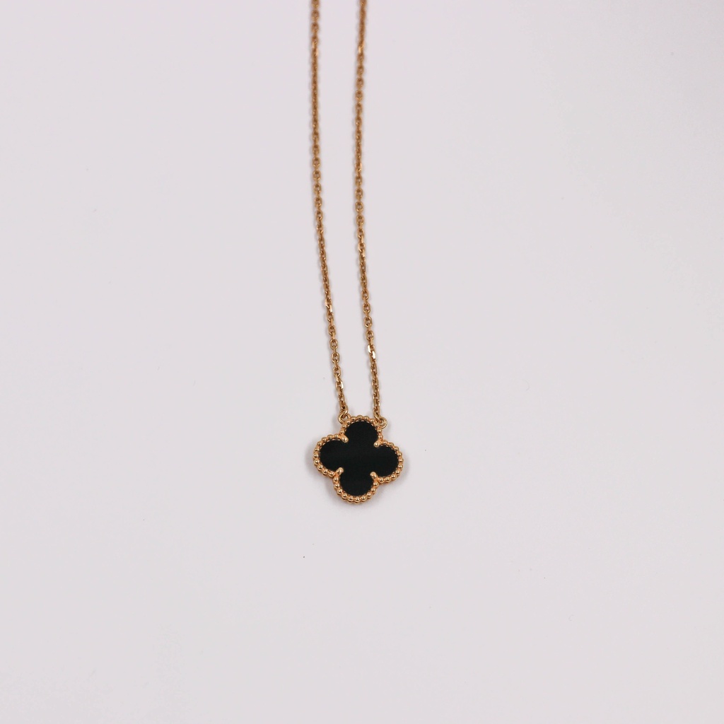 Van Cleef Vintage Alhambra Necklace Onyx JD142289