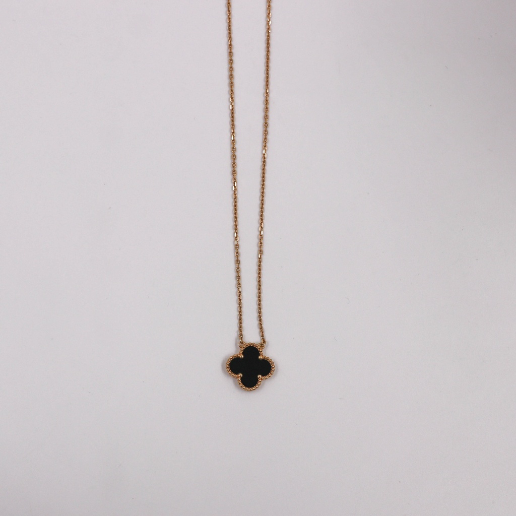 Van Cleef Vintage Alhambra Necklace Onyx JD142289