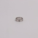 Cartier Love half diamond rings 750(WG) 7.9g 50 Strong dent