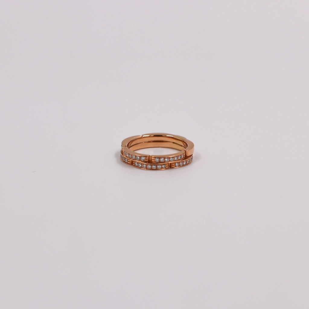 (7590_0365) Cartier Mailon PanthÃ¨re #54 Diamond PG Au750 6.1g Ring (Precious Metal)