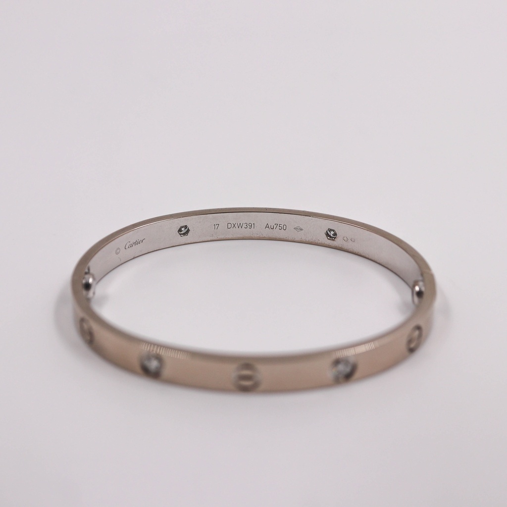 Cartier Love Half Diamond 750WG L65366 #17 30.2g