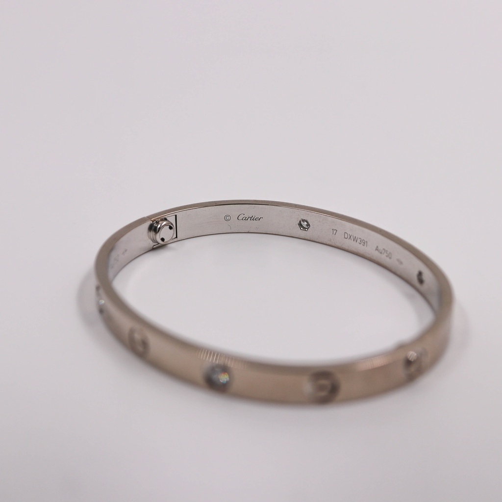 Cartier Love Half Diamond 750WG L65366 #17 30.2g