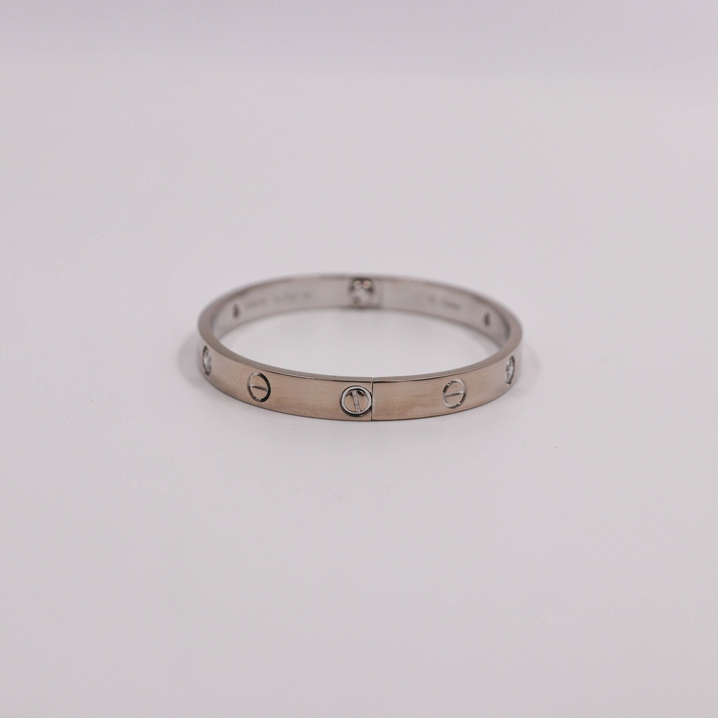 Cartier Love Half Diamond 750WG L65366 #17 30.2g