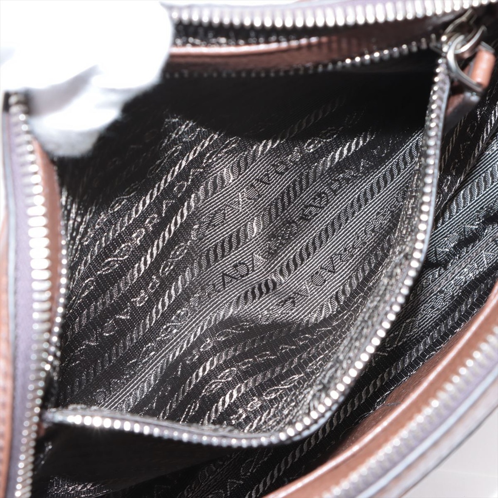 Prada Leather Brown Clutch 2VF007