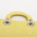 Christian Dior Lady Dior Cannage Yellow Leather Handbag