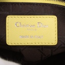 Christian Dior Lady Dior Cannage Yellow Leather Handbag
