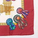 Hermès Carré 90 Les Rubans Du Cheval Scarf Silk Bordeaux
