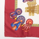 Hermès Carré 90 Les Rubans Du Cheval Scarf Silk Bordeaux