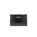 Saint Laurent Manhattan Embossed Shoulder Bag Black