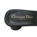 Christian Dior Dway Heeled Slide Dark Blue Embroidered Cotton Size 39