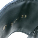 Christian Dior Dway Heeled Slide Dark Blue Embroidered Cotton Size 39
