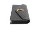 Saint Laurent Cassandre Envelope Black Wallet on Chain