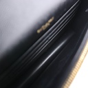 Saint Laurent Cassandre Envelope Black Wallet on Chain