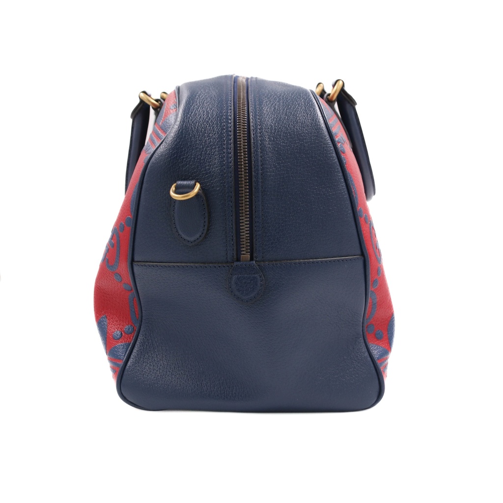 Gucci x Adidas Travel Bag Duffle Red Leather 702422