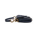 Christian Dior Grained Calfskin Medium Dior Saddle Shoulder Bag Dark Grey