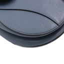 Christian Dior Grained Calfskin Medium Dior Saddle Shoulder Bag Dark Grey