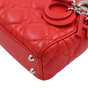 Christian Dior Lambskin Cannage Micro Lady Dior Fuchsia