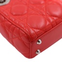 Christian Dior Lambskin Cannage Micro Lady Dior Fuchsia