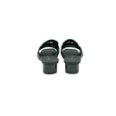 Christian Dior 30 Montaigne Heeled Slide Black Calfskin Size 38